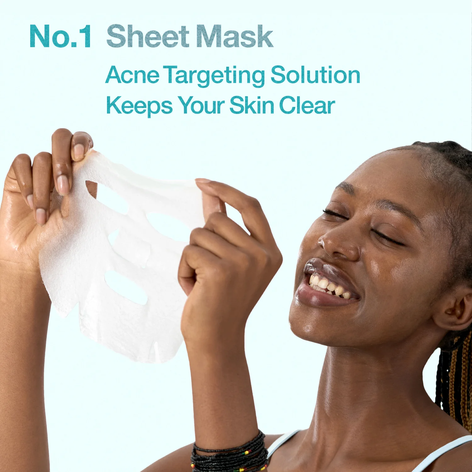 No.1 Pantothenic B5 Hyaluronic Active Clear Mask (4 Sheets) - Image 7