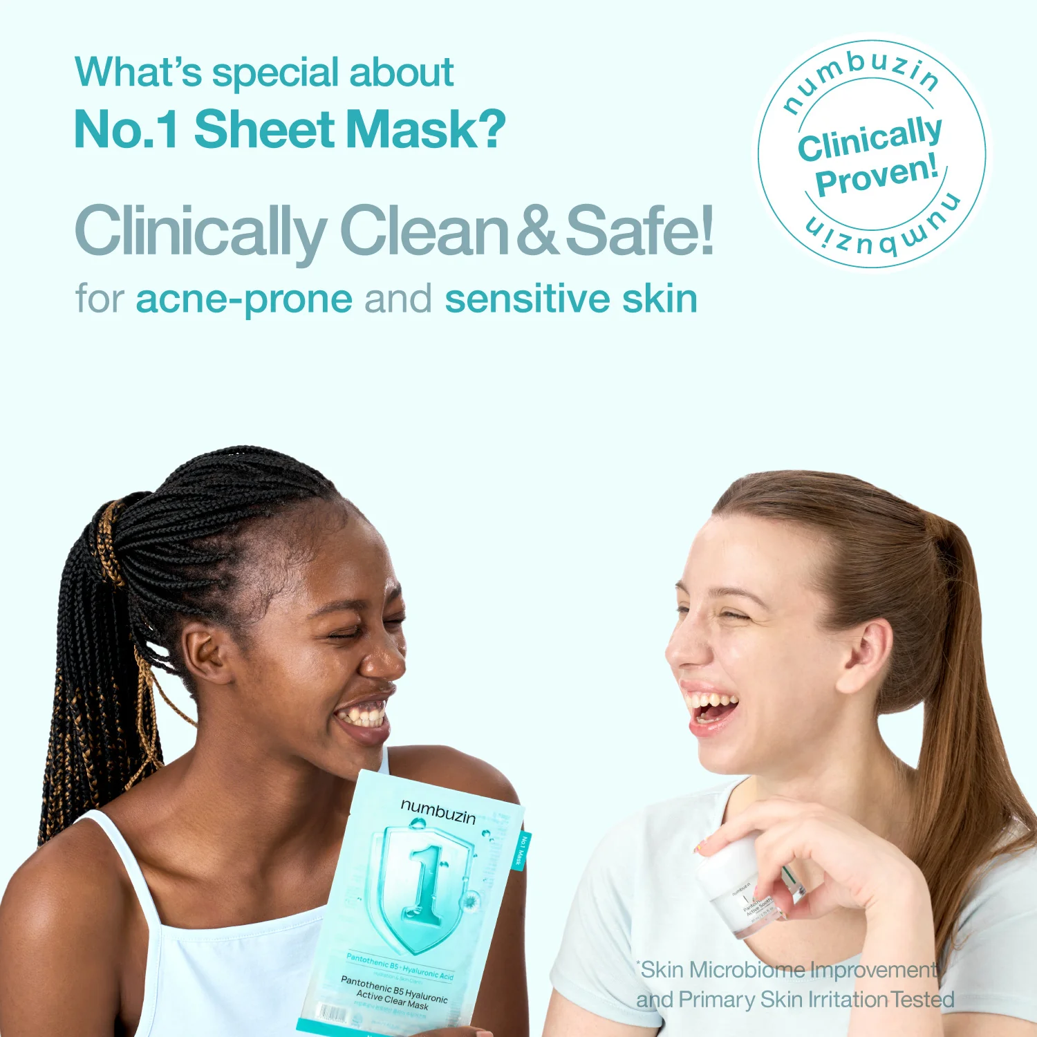 No.1 Pantothenic B5 Hyaluronic Active Clear Mask (4 Sheets) - Image 5