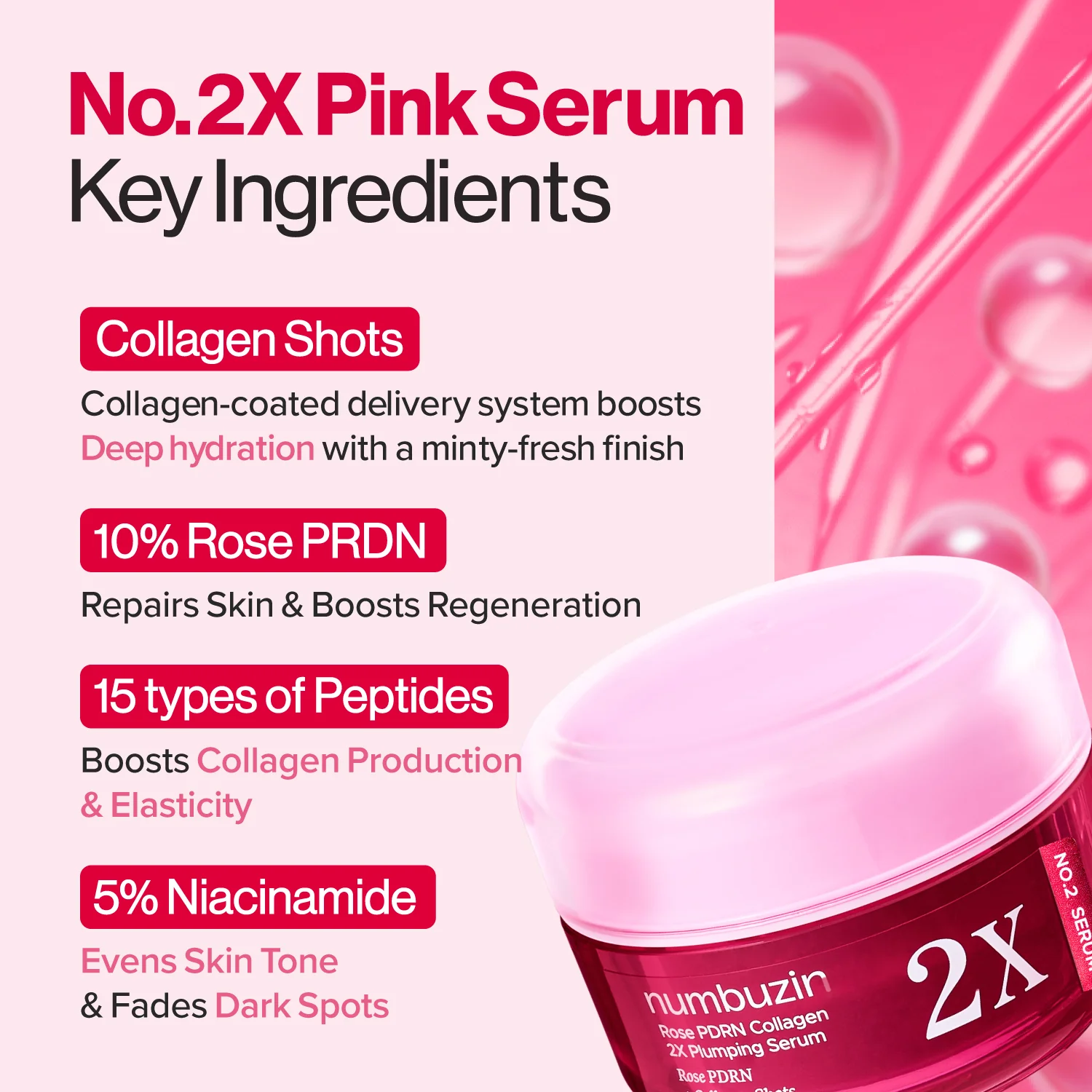No.2 Rose PDRN Collagen 2X Plumping Serum - Image 7