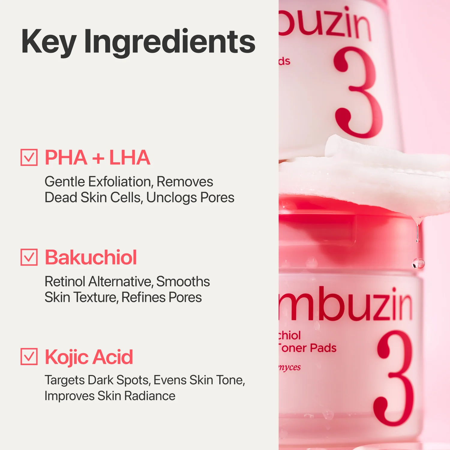 No.3 Bifida Bakuchiol Exfoliating Toner Pads - Image 8