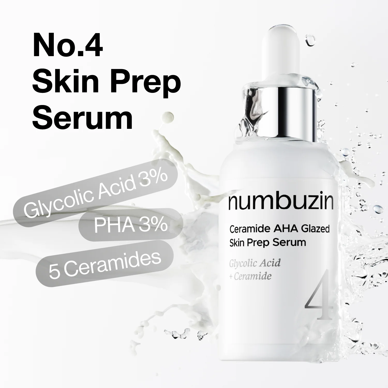 No.4 Ceramide AHA Glazed Skin Prep Serum - Image 3