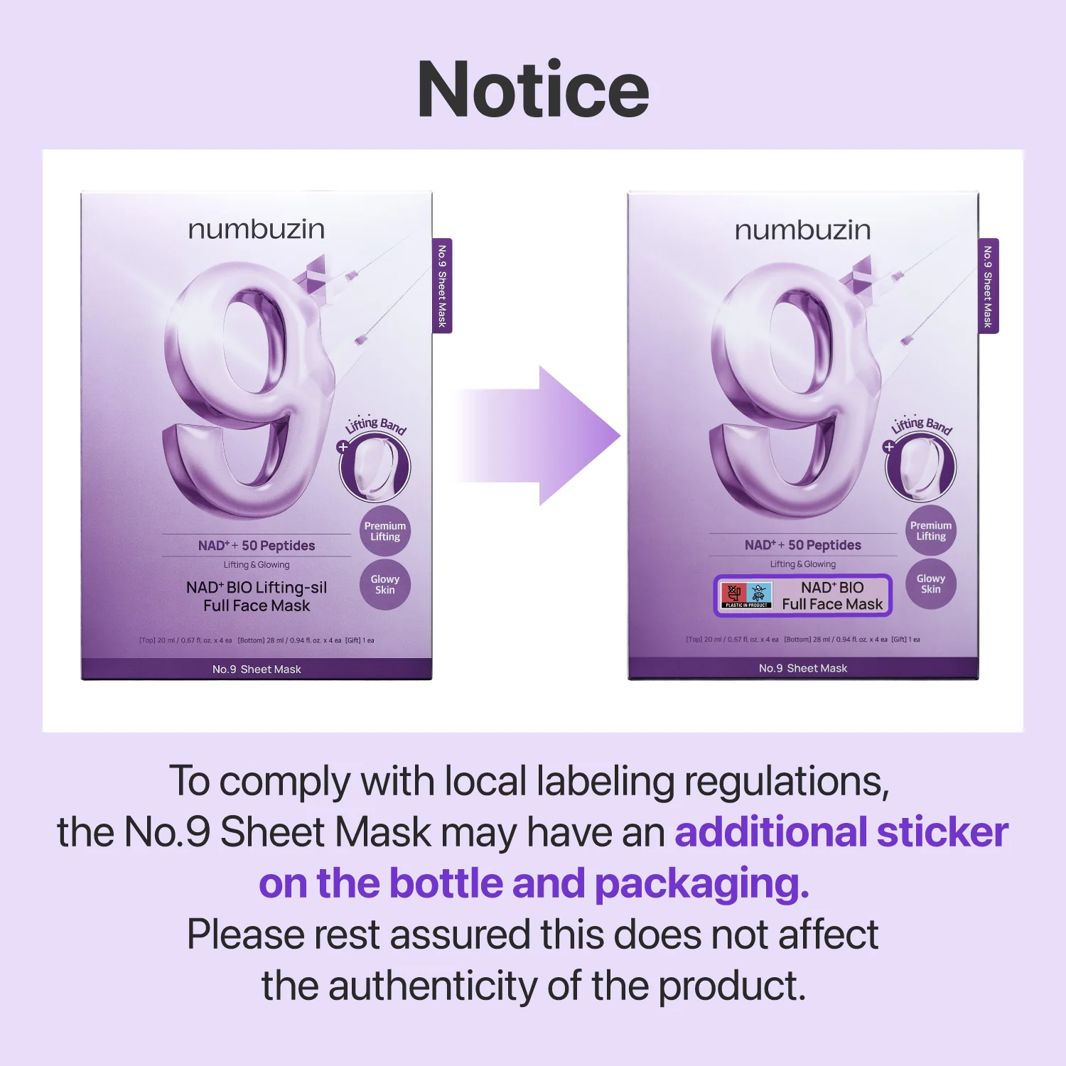 No.9 NAD+ BIO Face Mask Bundle (16 Sheets + 4 Lifting Bands) - Image 13